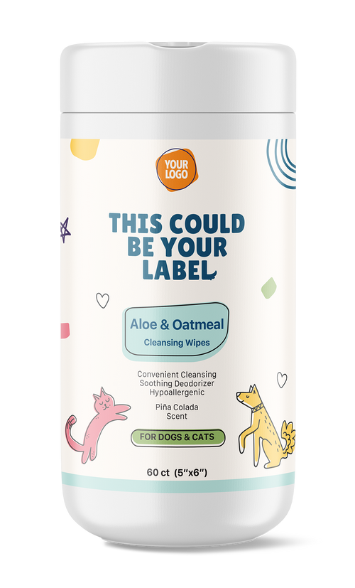 Aloe & Oatmeal Cleansing Wipes for Private Label