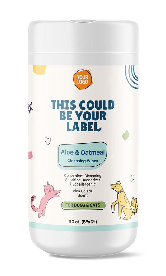 Aloe & Oatmeal Cleansing Wipes for Private Label